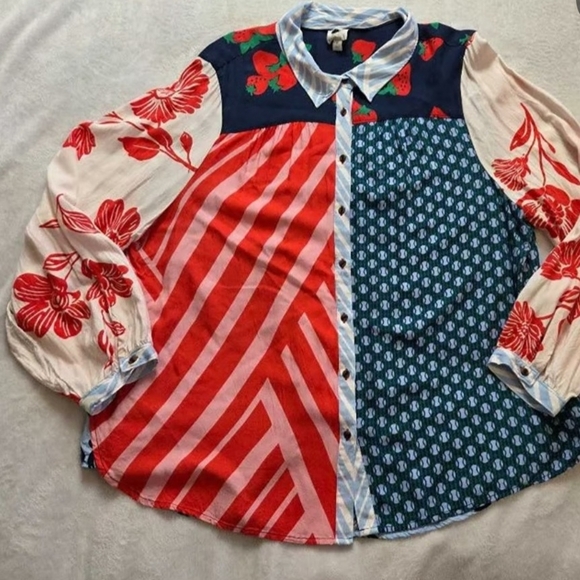 Maeve Anthropology Paz Button Down Blouse - Picture 3 of 5